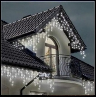 Promovate - Instalație led franjuri  5M lungime , 50CM înălțime , alb rece