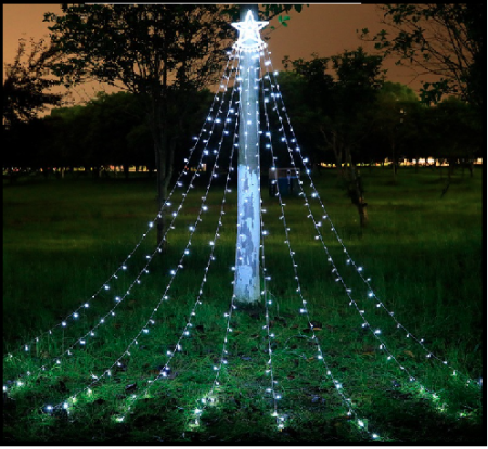 Promovate - Instalatie tree dazler alb rece , 350 leduri , 3,5m lungime alb rece retea
