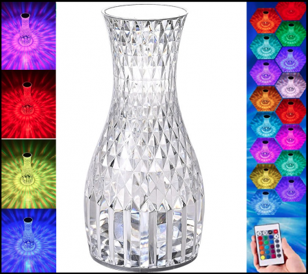 Recomandate - Lampa de veghe led RGB 16 culori incarcare USB 20x12cm