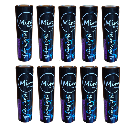 Acumulatori Li-ion - Set 10 acumulatori Li-ion 18650 Miro Power 18650 2000MAh 3.7V , incarcare 4.2v , curent de descarcare 6000MAh pentru lanterne, aparate de vapat, jucarii si alte dispozitive