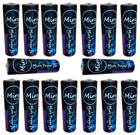 Acumulatori Li-ion - Set 16 baterii reincarcabile Li-Ion 18650 Miro Power 2000MAh 3.7V
