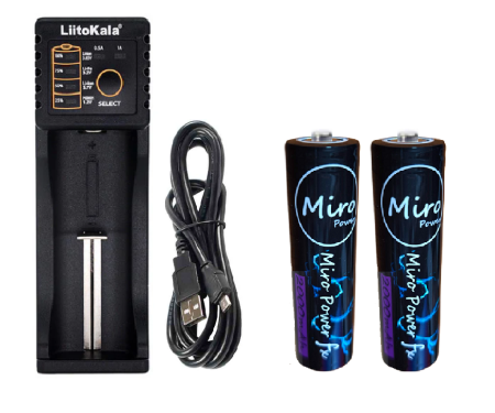 Toate produsele - Set 2 baterii Li-ion Miro Power 18650 2000 mAh 3.7v + incarcator Liitokala 100b