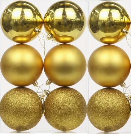Set 36 globuri din plastic aurii [1]