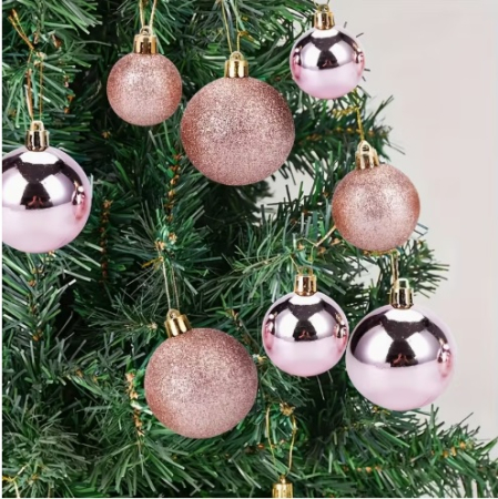 Set 36 globuri din plastic auriu-cupru [1]