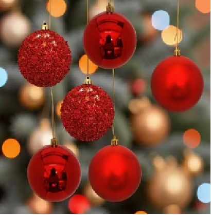 Globuri si alte decoratiuni brad Craciun - Set 36 globuri rosii din plastic