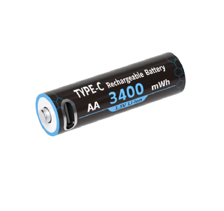 Set 4 baterii  Li-ion  AA 1.5v 3400mWh Miro Power cu incarcare USB, cablu USB inclus [1]