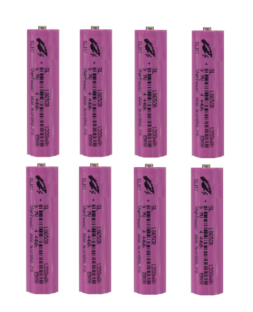 Acumulatori Li-ion - Set 8 baterii reincarcabile Li-Ion model 18650 1200MAh 3.7v - Miro Power