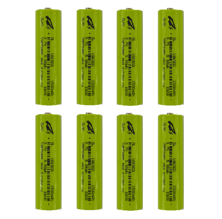 Acumulatori Li-ion - Set 8 baterii reincarcabile Li-Ion model 18650 1500MAh 3.7v - Miro Power - Miro Power