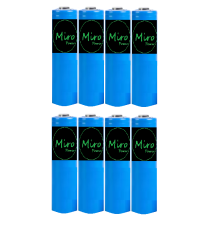 Toate produsele - Set 8 baterii reincarcabile Miro Power Li-ion model 14500 3.7v 600Mah