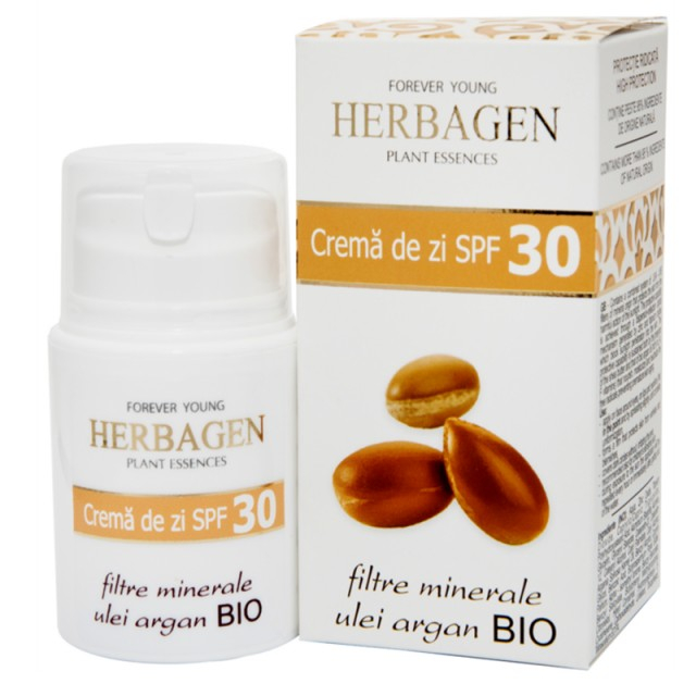 Crema de zi Herbagen SPF30 Filtre minerale si ulei argan BIO [1]