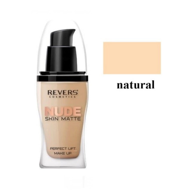 Fond de ten Revers Cosmetics, Nude Skin Matte Perfect, natural 30 ml [1]