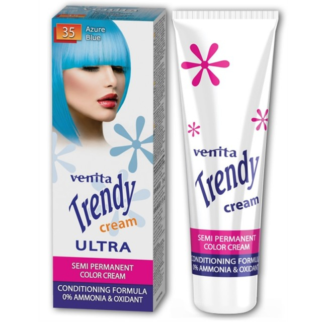Vopsea semipermanenta Venita Trendy Cream 35 azure blue [1]