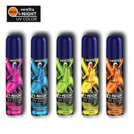 Spray colorant fosforescent par, Venita 1-Night UV Color, 50ml [0]