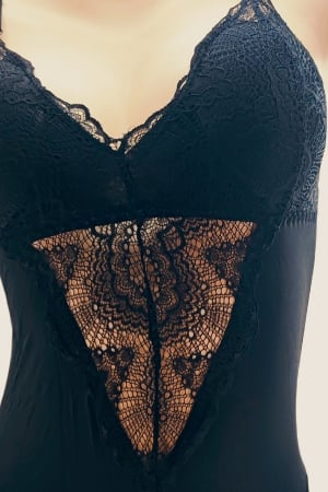 Body sexy cu dantela brodata BD1547negru [2]