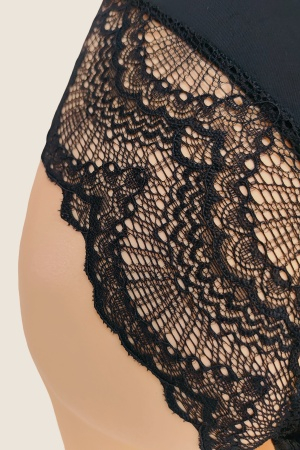 Body sexy cu dantela brodata BD1547negru [5]