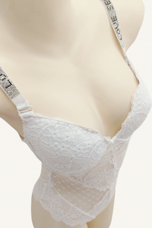 Body sexy cu dantela brodata BD1467alb [4]