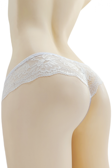 Chiloti brazilieni cu dantela C21029alb [2]