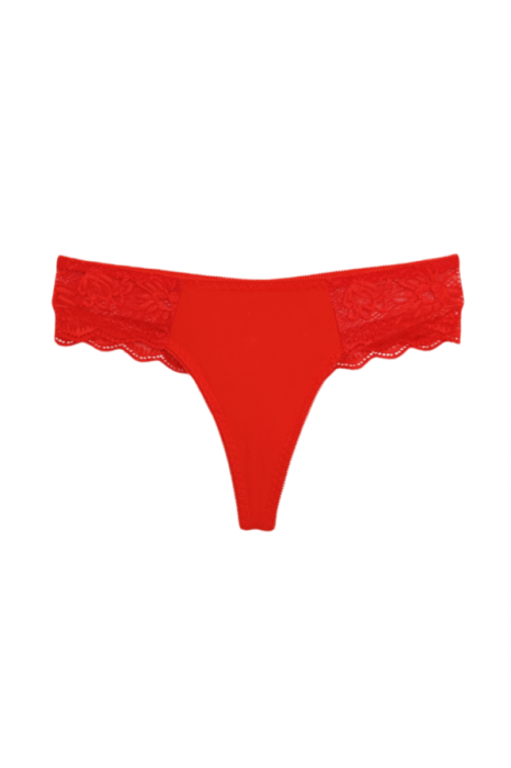 Chiloti brazilieni cu dantela C21029rosu [2]