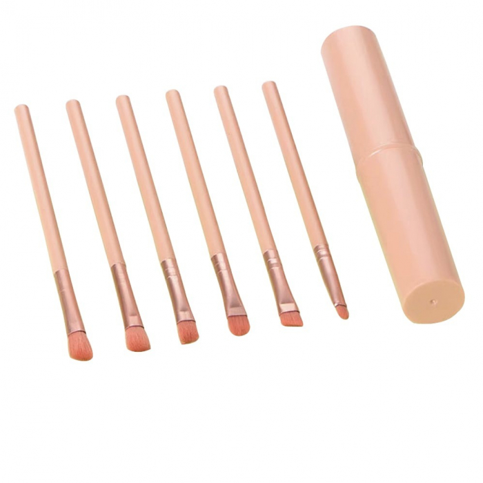 Mini set portabil cu 6 pensule machiaj si tub depozitare SL-25Kroz [1]