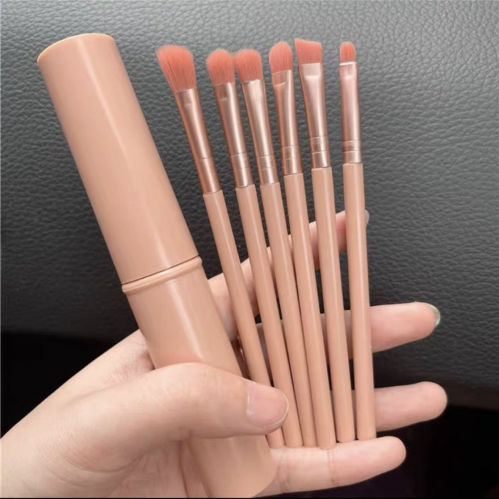 Mini set portabil cu 6 pensule machiaj si tub depozitare SL-25Kroz [2]