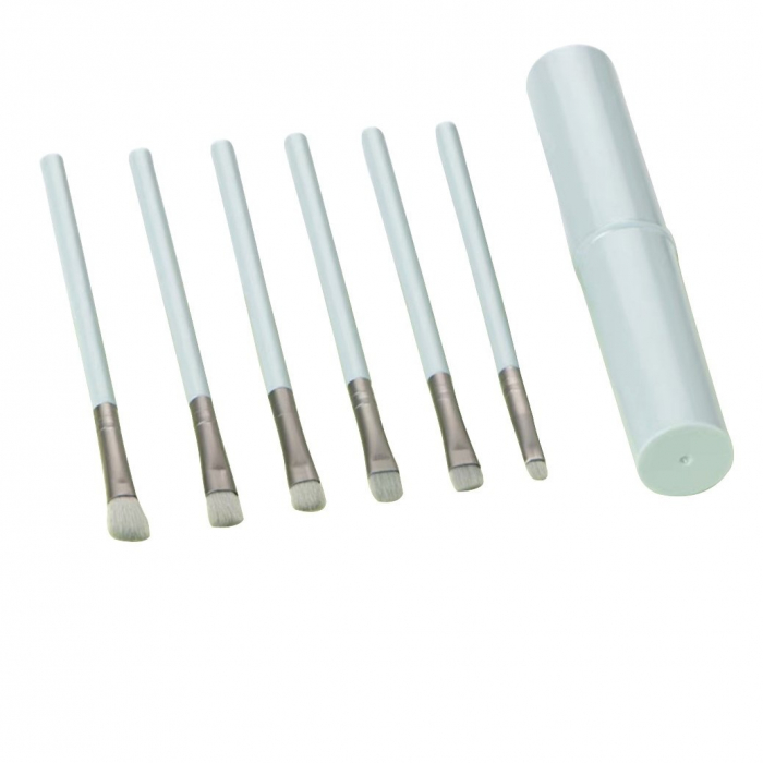 Mini set portabil cu 6 pensule machiaj si tub depozitare SL-25Kalbastru [1]