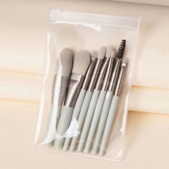 Mini set portabil cu 8 pensule machiaj si husa depozitare MP-801gri [2]