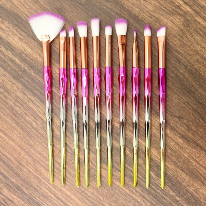 Set portabil cu 10 pensule machiaj SL-1010Zmulticolor [3]