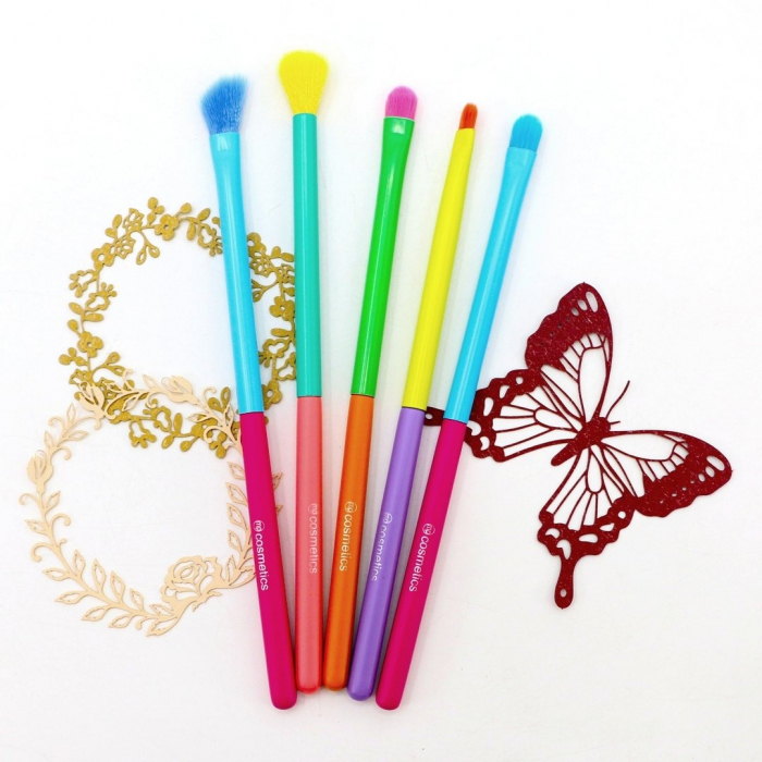 Set portabil cu 5 pensule multicolore pentru machiaj MP-503 [3]