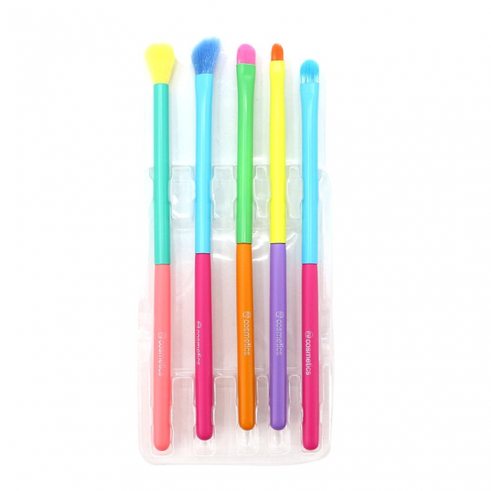 Set portabil cu 5 pensule multicolore pentru machiaj MP-503 [4]