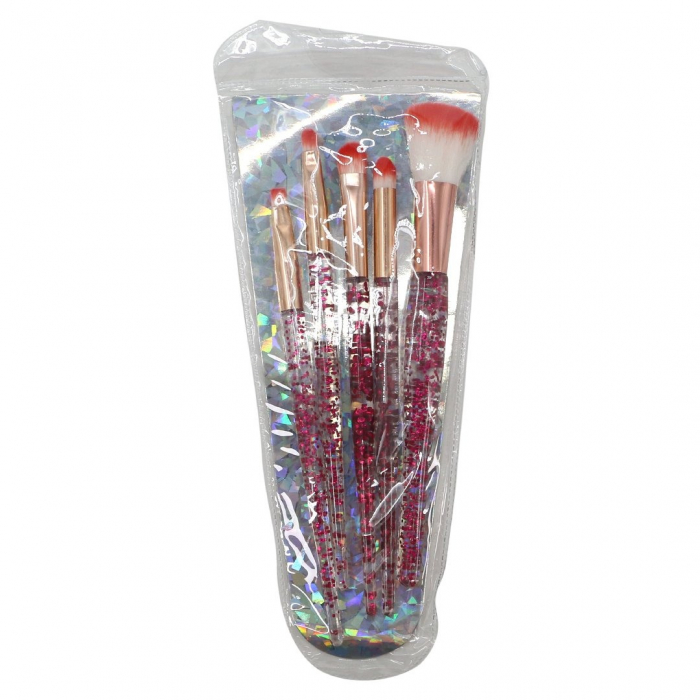 Set portabil cu 5 pensule sclipitoare pentru machiaj SL-1010Aroz inchis [2]