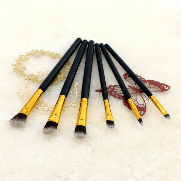 Set portabil cu 6 pensule machiaj SL-4006Cnegru [6]