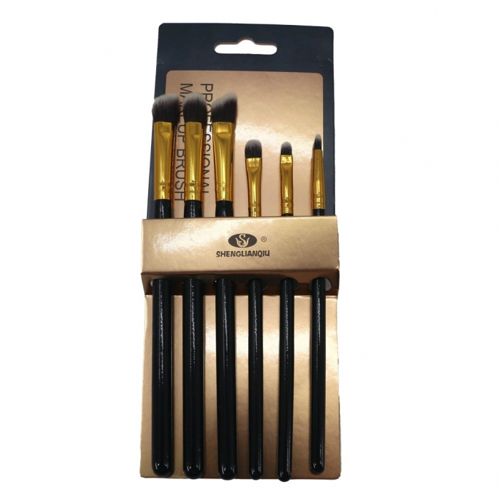 Set portabil cu 6 pensule machiaj SL-4006Cnegru [2]