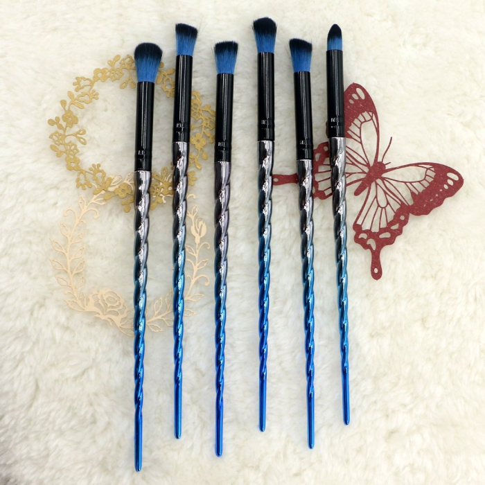 Set portabil cu 6 pensule machiaj SL-4006Calbastru [3]