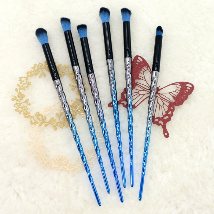 Set portabil cu 6 pensule machiaj SL-4006Calbastru [5]
