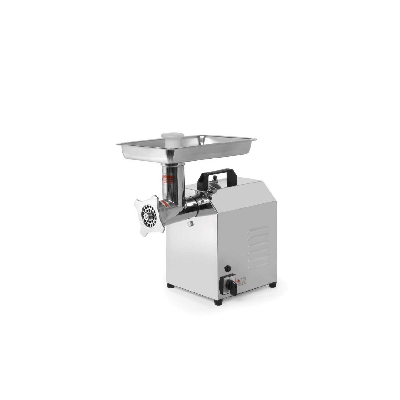 Masina de tocat carne, 2 discuri tocare de 6 si 8 mmm din inox, cutit din inox, melc din inox, tub pentru impingere, Hendi Top Line, 250 Kg/ora, corp inox, palnie inox chirurgical 304, 900 W [0]