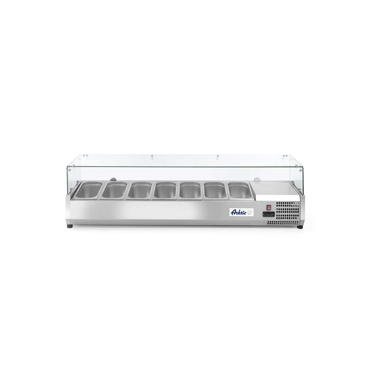 Vitrina prezentare Hendi, interval temp. -2/8?C, 180W, corp inox, ARKTIC by Hendi, 1605x395x(H)430 mm, 7 vase  GN 1/3 [1]