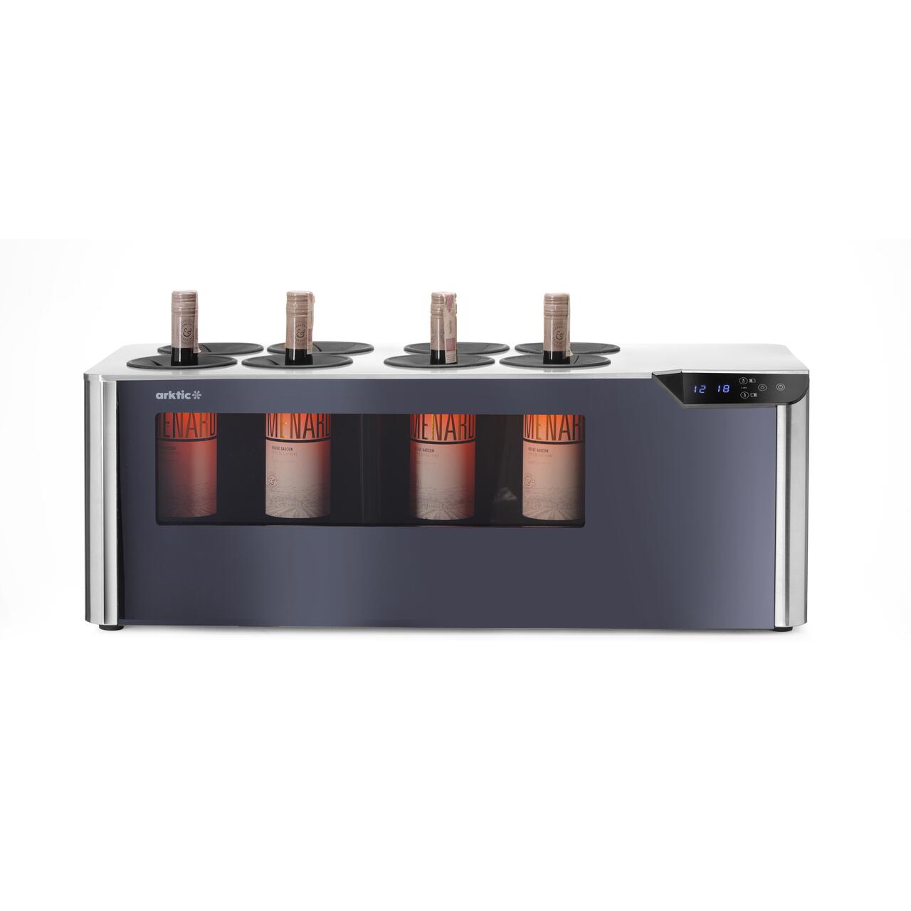 Racitor de vin pentru blat, 2 zone, Arktic, negru, 220-240V/50W, 800x350x(H)293mm [2]