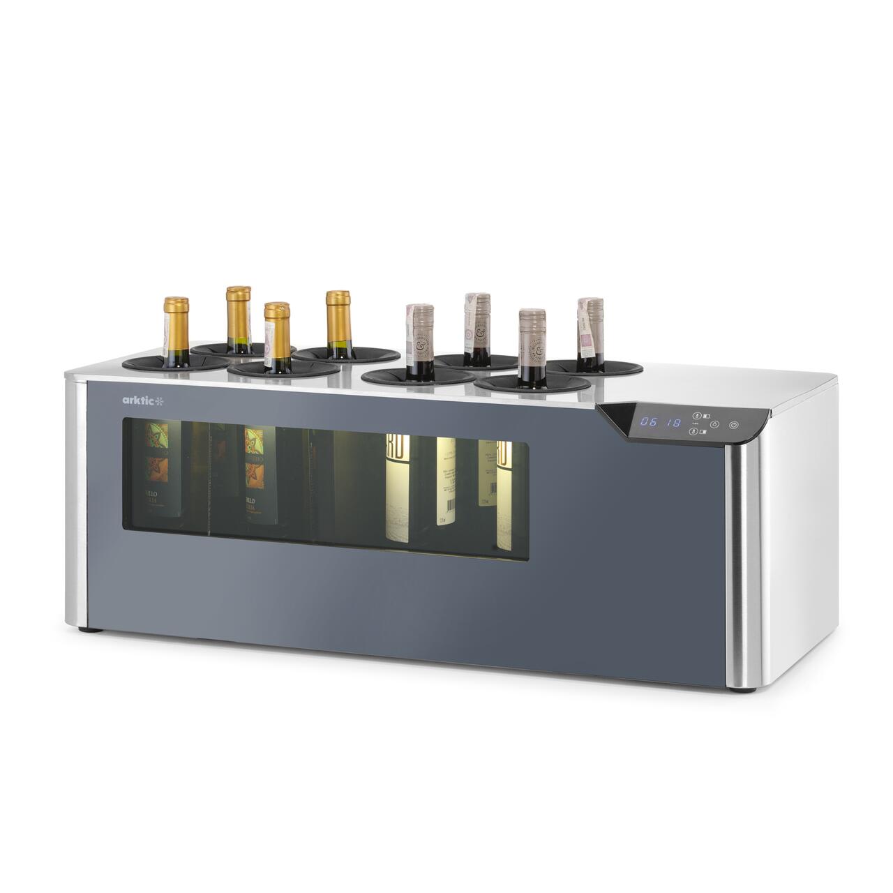 Racitor de vin pentru blat, 2 zone, Arktic, negru, 220-240V/50W, 800x350x(H)293mm [3]