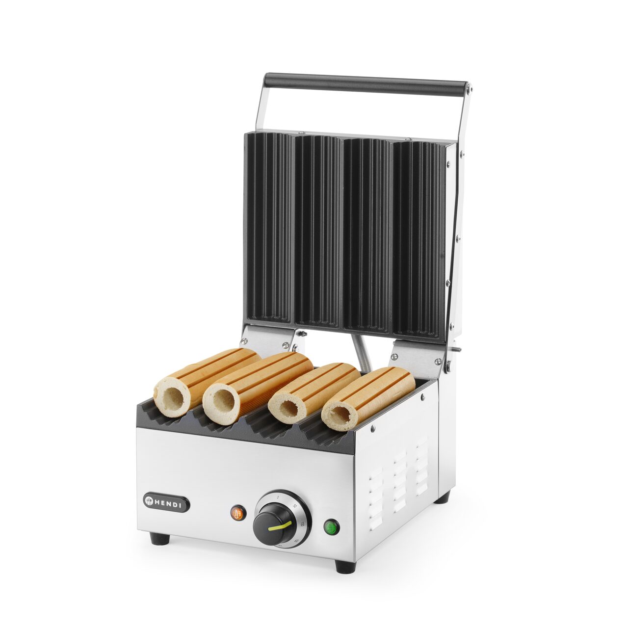 Echipamente Profesionale Bucatarie - Contact Grill pentru hot dog și wrap-uri 220-240V/1800W, 385x285x(H)254mm