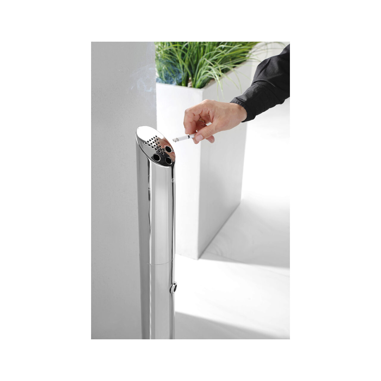 Scrumiera Hendi tip stalp, otel inoxidabil 18/8, 17x(H)92 cm [3]