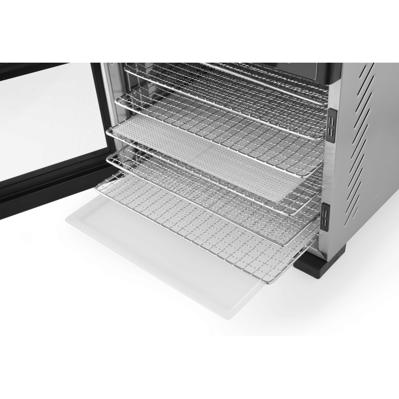 Deshidrator alimente Hendi Profi Line, 550 W, 6 tavi inox, temperatura reglabila 35-75 C, Gri, timer, panou de control digital [1]