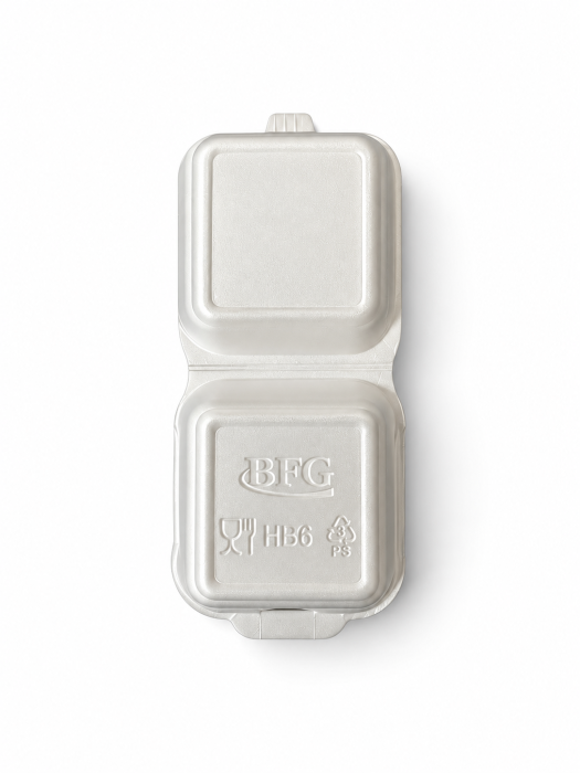 Caserolă din polistiren cu capac, 12 × 12 × 7 cm – 125 Buc / Set [2]