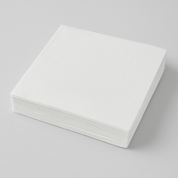 Servetele Cocktail 2 Straturi 24x24 Cm ALB - 50 Buc / Set [1]