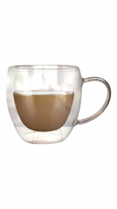 Cană cu Perete Dublu din Sticlă – 250 ml, Set 2 bucăți [1]