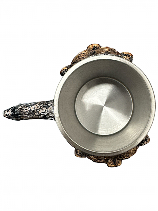 Cana de Bere Decorativa Model Urs Inox+Rasina 400 ML [2]