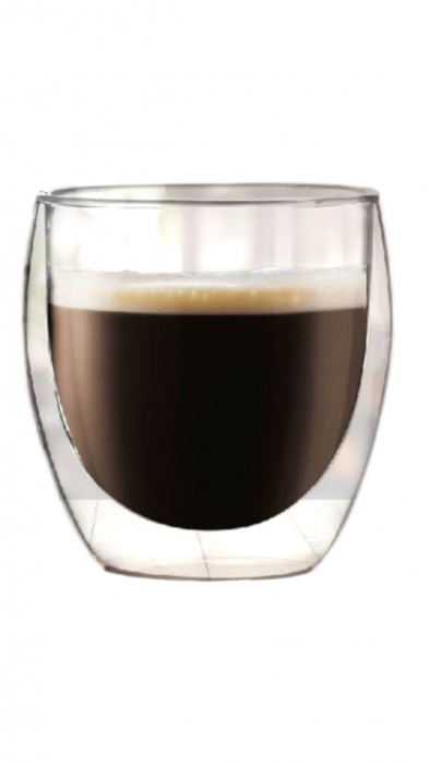 Pahar cu Perete Dublu din Sticlă pentru Espresso, 350 ml – 2 Buc / Set [1]