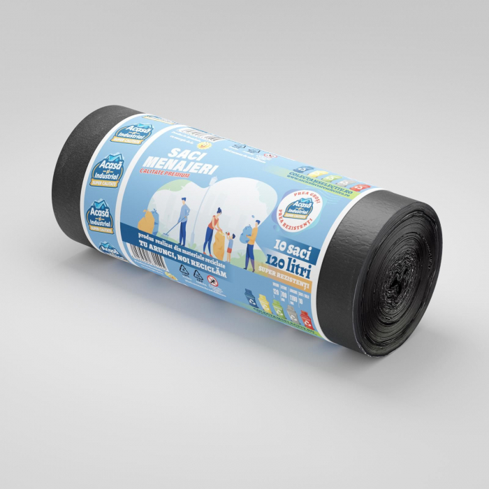 Saci Menajeri - „Acasă” – Super Rezistenți - 120 L - 400 g - 10 Buc / Rola [1]