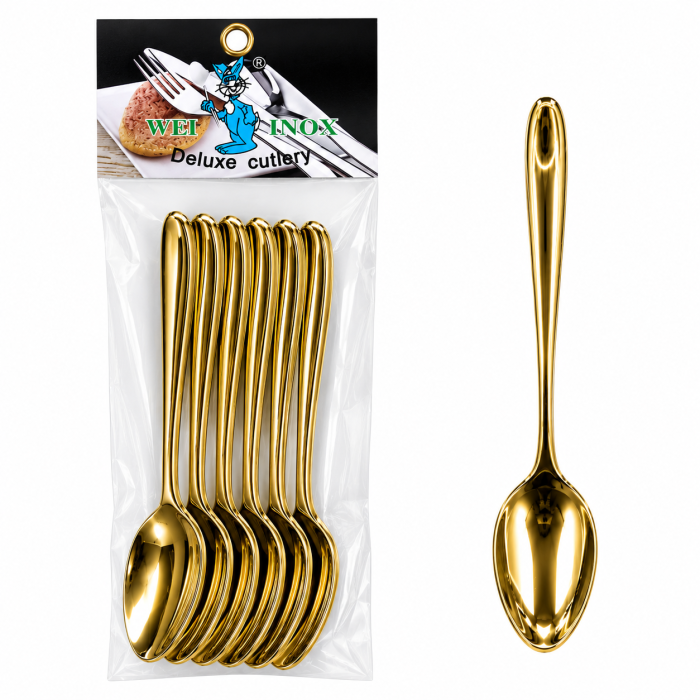 Lingurița Inox, Auriu -  6 Buc / Set – Eleganță și Rafinament [2]