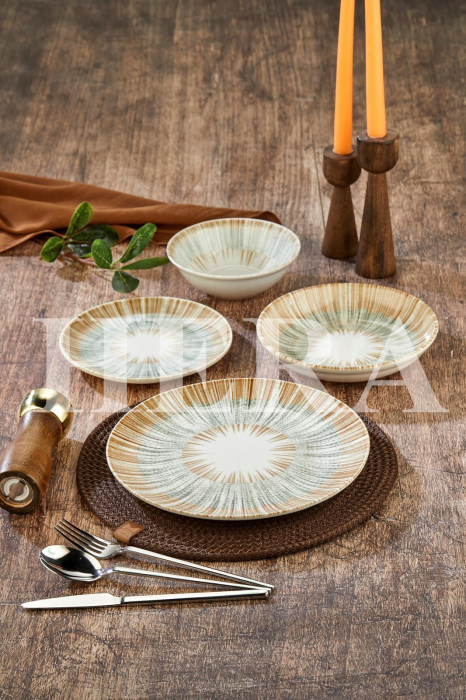 Set de Masa din Portelan Hera Solis - 24 de Piese - Eleganta Solara [1]