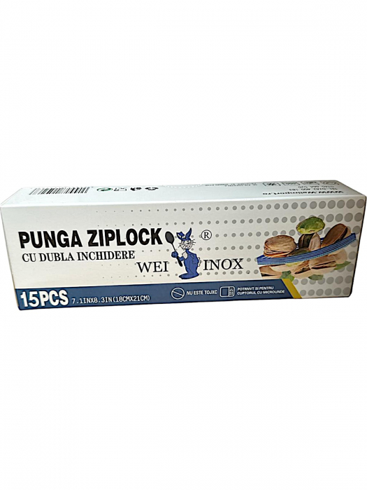 Pungi ziplock dubla inchidere 180x210mm 15buc [1]